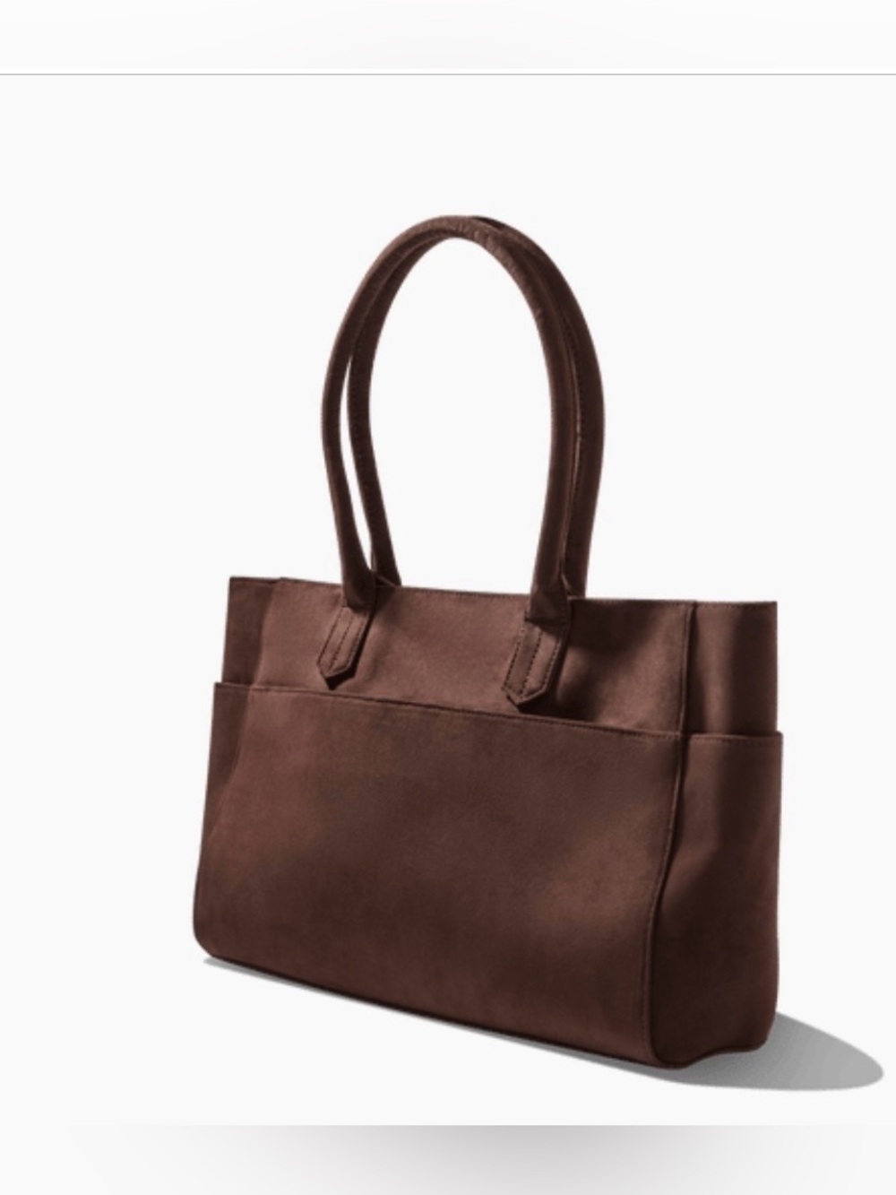 MALI & LILI Faux Suede Tote (Brown) NEW